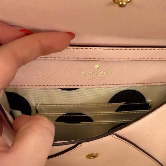 Kate Spade Pink Clutch with Gold Chain - Picture 6 of 9